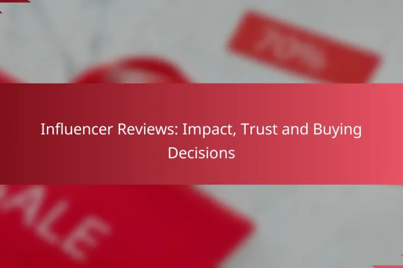 Influencer Reviews: Impact, Trust and Buying Decisions