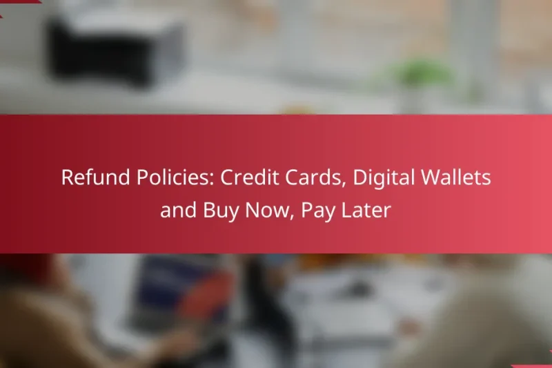Refund Policies: Credit Cards, Digital Wallets and Buy Now, Pay Later