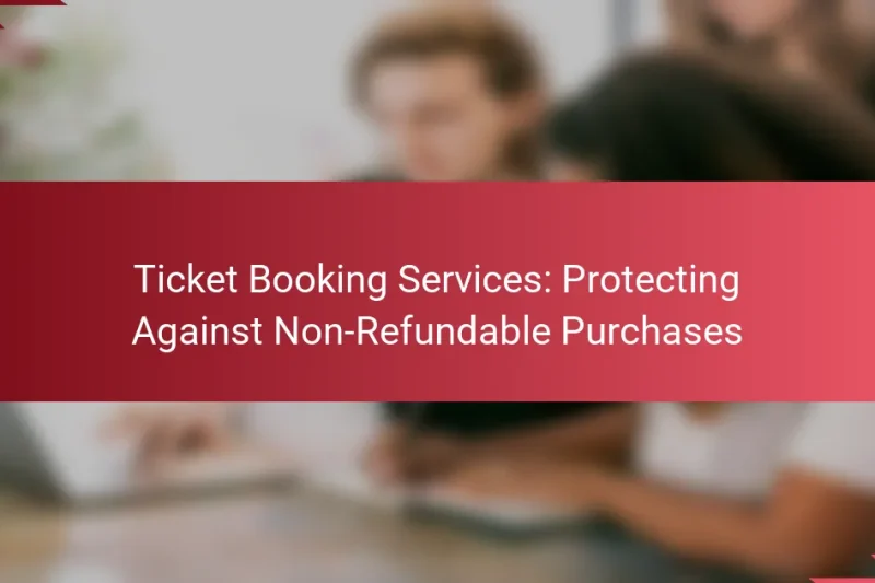 Ticket Booking Services: Protecting Against Non-Refundable Purchases