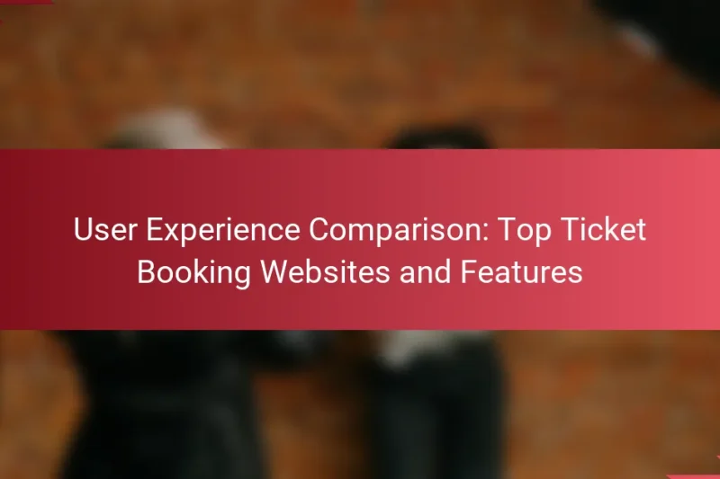User Experience Comparison: Top Ticket Booking Websites and Features