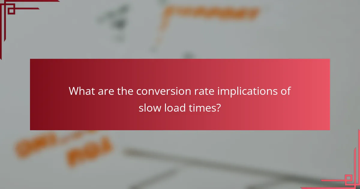 What are the conversion rate implications of slow load times?