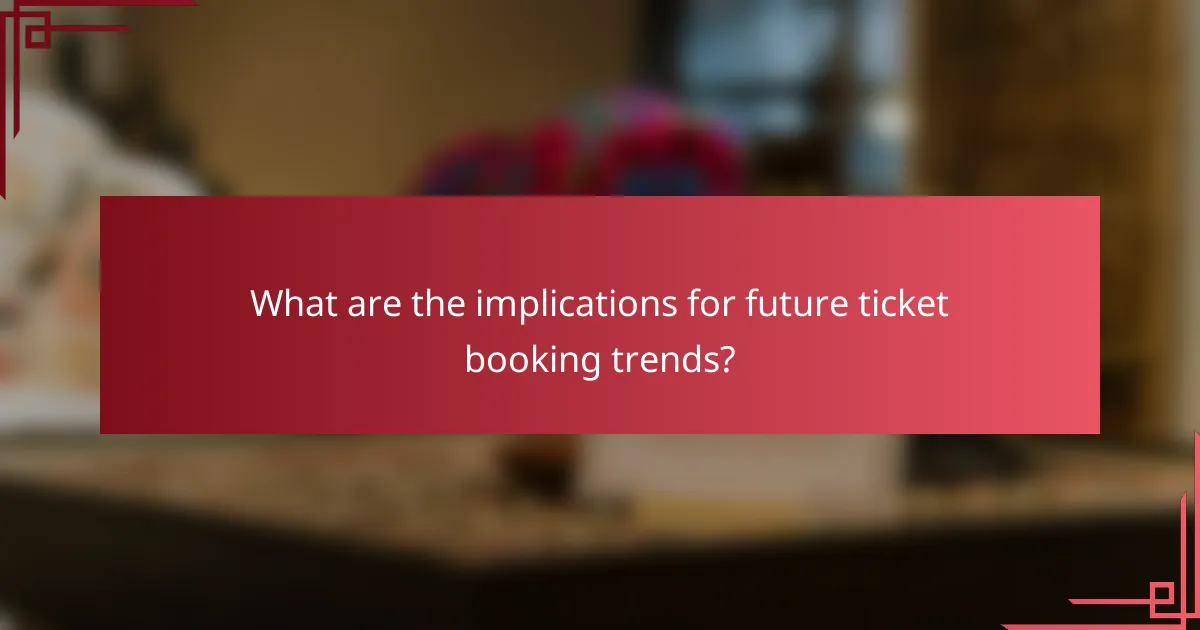 What are the implications for future ticket booking trends?